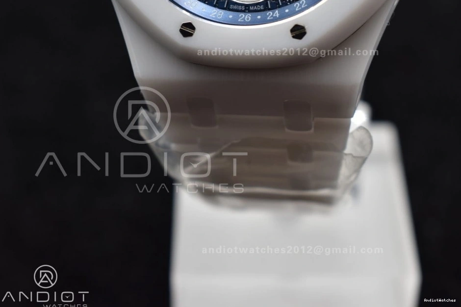 Edition Bracelet Ceramic 1052 Perpetual SmoothTexture Royal Ceramic on Best Oak APSF A 26579cb Calendar White 0831